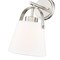 Z-Lite Z-Studio Wall Sconce, 1-Light, 8 In.W x 8.75 In.L x 12.75 In.H, Brushed Nickel/Ivory 743-1S-BN - alternate 7